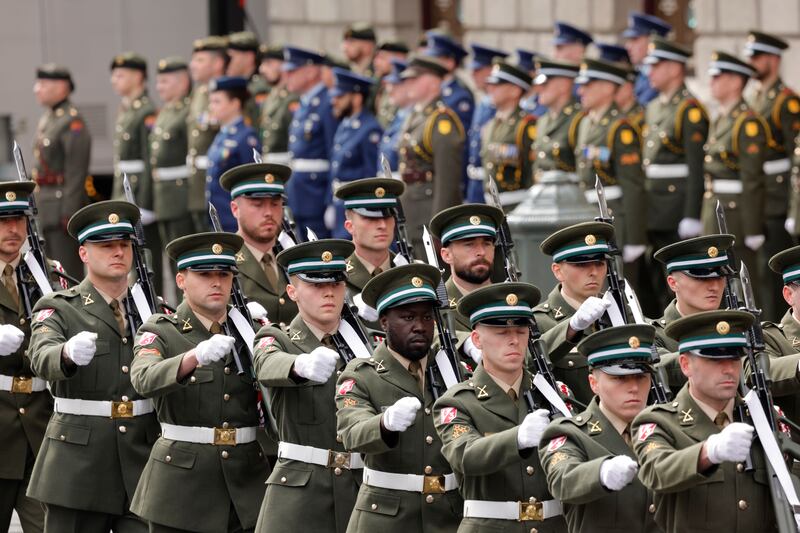 Members of the Defence Forces earlier this month. Photograph: Alan Betson

