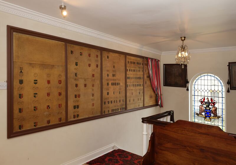 Doon House: The family tree on the wall on the upper landing. Photograph: Joe O'Shaughnessy