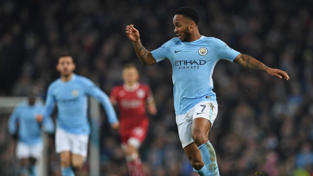 Manchester City’s Raheem Sterling is set for a bumper new deal to keep him at the club. Photo: Paul Ellis/Getty Images