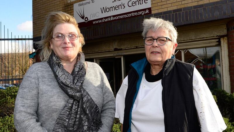 Shankill Women’s Centre: Eileen Weir and Betty Carlisle. Photograph: Arthur Allison/Pacemaker