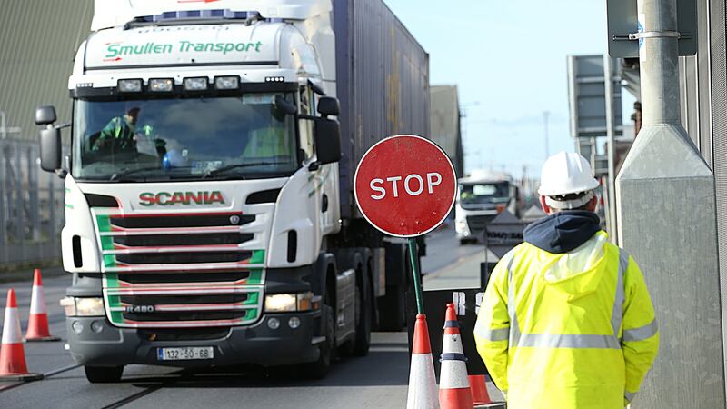 Under Brexit’s provisions, goods are set to be checked crossing the Irish Sea – meaning no Border checks here. Photograph: Stephen Collins/Collins Photos