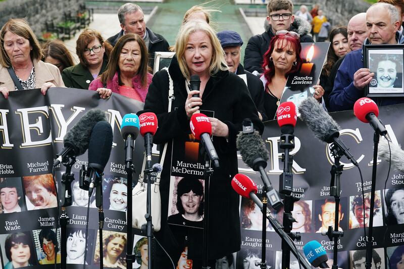 Louise McDermott, whose two brothers and sister died in the fire. Photograph: Brian Lawless/PA 