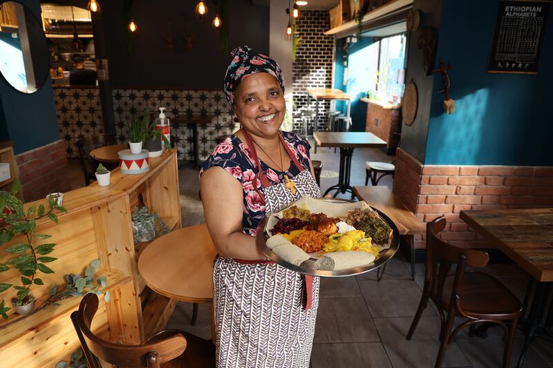 Yagerenesh Tadesse, better known as Mamay, in Gursha, Dublin. Photograph: Nick Bradshaw
