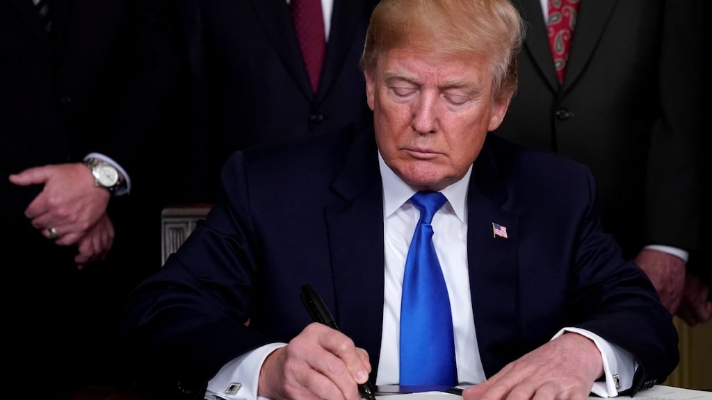 US president Donald Trump: using his office to attack American companies creates uncertainty about who could be next in the firing line. Photograph: Jonathan Ernst