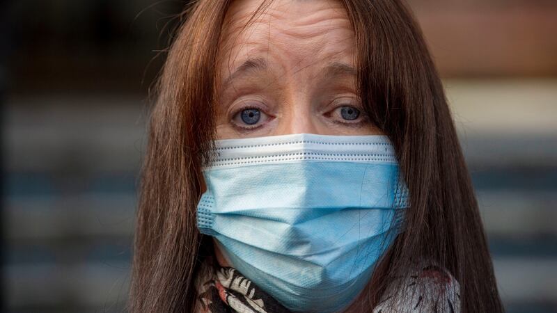 Harassment survivor  Una Ring: “I heard metal hitting concrete because he had thrown away the crowbar.” Photograph: Daragh Mc Sweeney/Cork Courts Limited