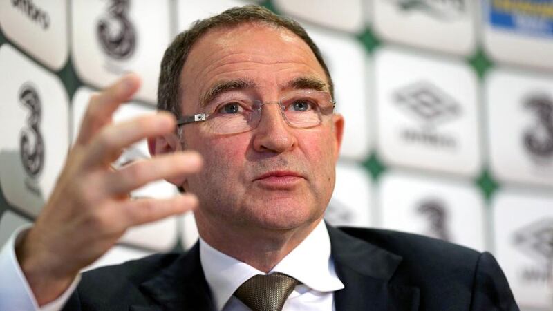 Republic of Ireland manager Martin O’Neill at the announcement of his  provisional summer squad. Photograph:  Donall Farmer/Inpho