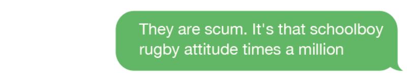 Message from complainant to friend on morning of June 28th, 2016.