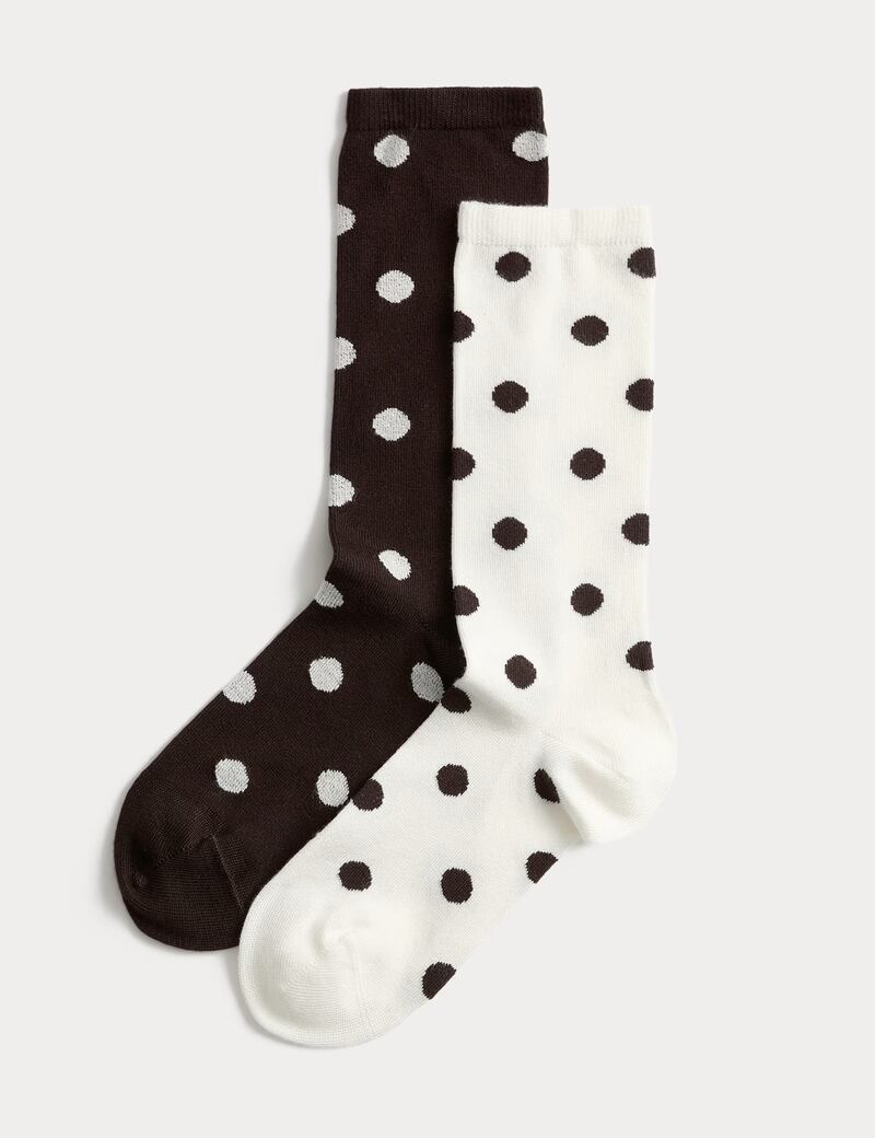 Two-pack spotty socks, €10, M&S