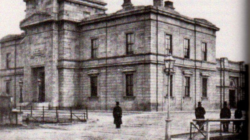 The Dublin Broadstone terminus, where chief cashier George Little was murdered in 1856. The story of the crime and its investigation is told in The Dublin Railway Murder by Thomas Morris.