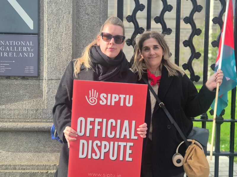 Aoife Brady, curator of Italian and Spanish art at the National Gallery, and Catherine Ryan, who works in communications at the National Gallery. Photograph: Órla Ryan
