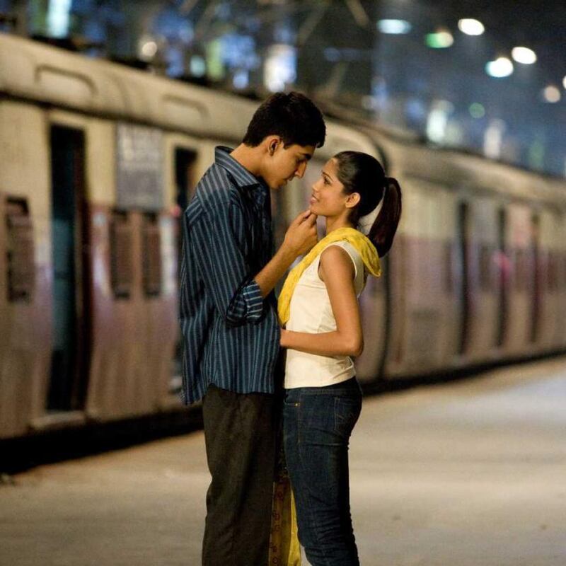 Dev Patel and Freida Pinto in Slumdog Millionaire
