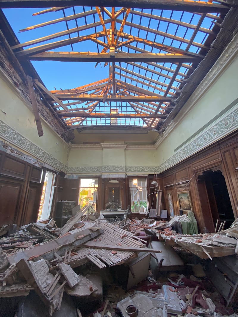 Sursock Palace, Beirut after the port blast. Photograph: Ferrante Ferranti
