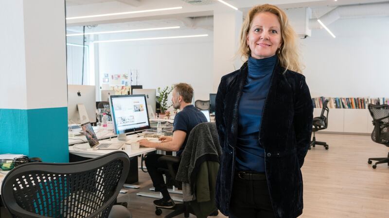 Anna Kristin Kristjansdottir, an owner of the White House ad agency, where she is aiming to achieve gender parity in upper management, in Reykjavik, Iceland. Photograph:   Bara Kristinsdottir/The New York Times