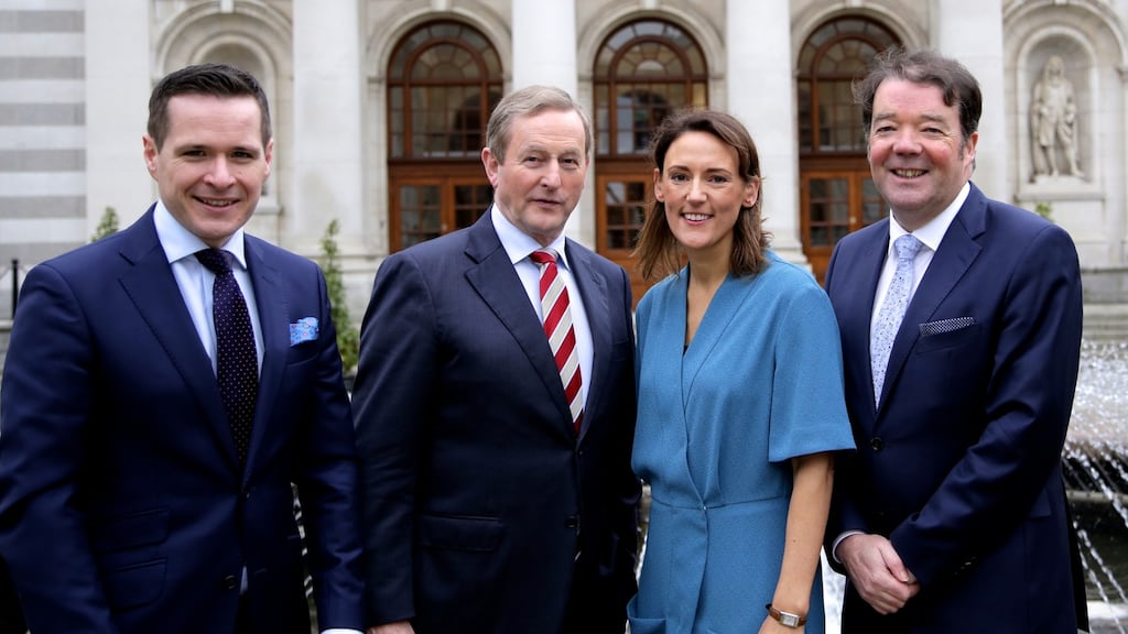 Taoiseach Enda Kenny at the launch of Talent Summit 2017 with (from left) Robert Mac Giolla Phádraig, founder of the summit and of Sigmar Recruitment, Caitriona Lannen of Irish Times Executive Jobs and Adrian McGennis, chief executive of Sigmar Recruitment. The summit, which will take place on March 1st at the Convention Centre Dublin, is expected to attract more than 1,000 HR professionals from Ireland, across Europe and the United States. Mr Kenny said that the summit, now in its seventh year, had helped “drive the national employment agenda and has been important to labour market recovery in recent years”.
