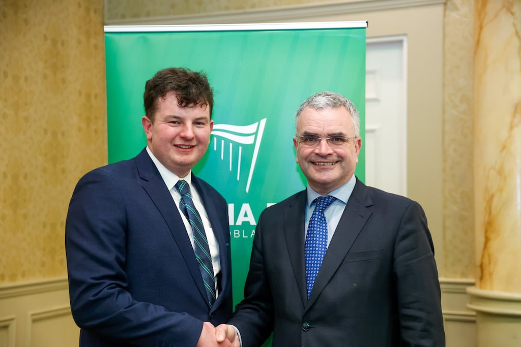 Fianna Fáil councillor Cillian Keane (left) and Minister for Social Protection Dara Calleary. Photograph: Fianna Fáil press office