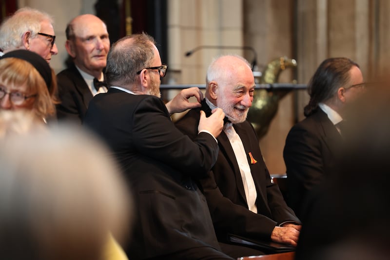 Members of the Guinness Choir prepare ahead of the anniversary concert at St Patrick's Cathedral