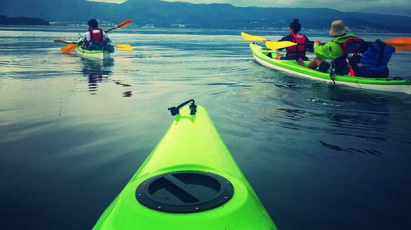 Kayaking on the Camino del Mar in Spain.
