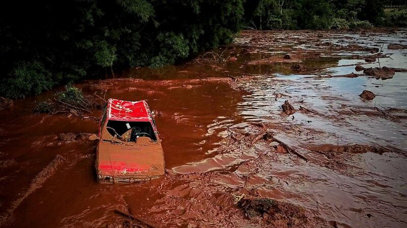 According to Vale’s website, the mine waste, often called tailings, is composed mostly of sand and is non-toxic. Photograph: EPA/Yuri Edmundo