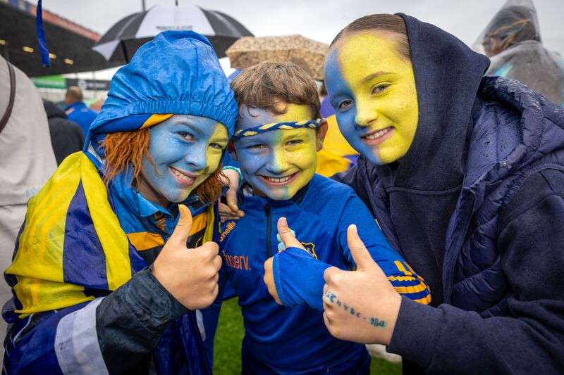 Mai Leahy, Ryan Phelan and Chloe Phelan enjoying the homecoming at Semple Stadium. Photograph: Morgan Treacy/Inpho