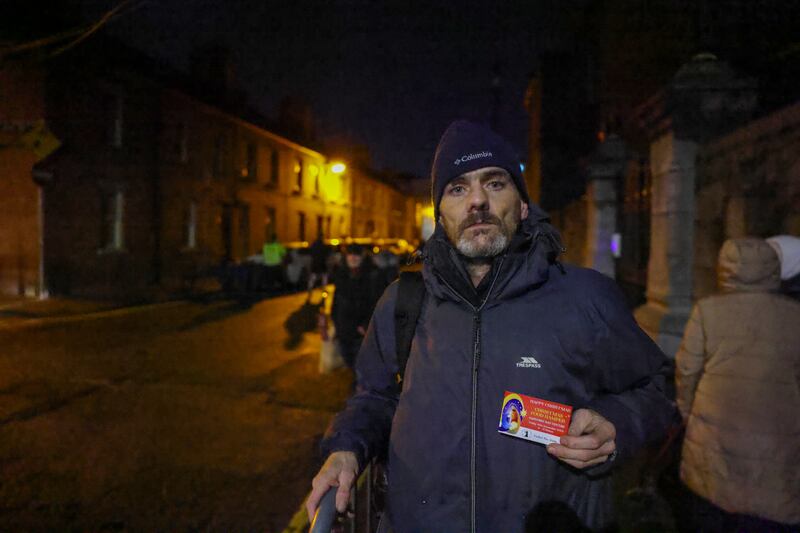 Des was one of more than 3,000 people who queued on Friday morning.  Photograph: Enda O'Dowd