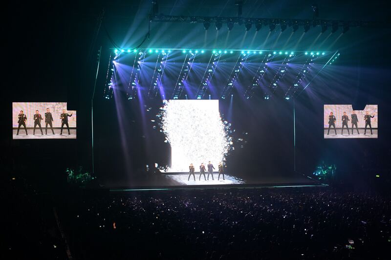 Westlife at the SSE Arena. Photograph: Arthur Allison/Pacemaker