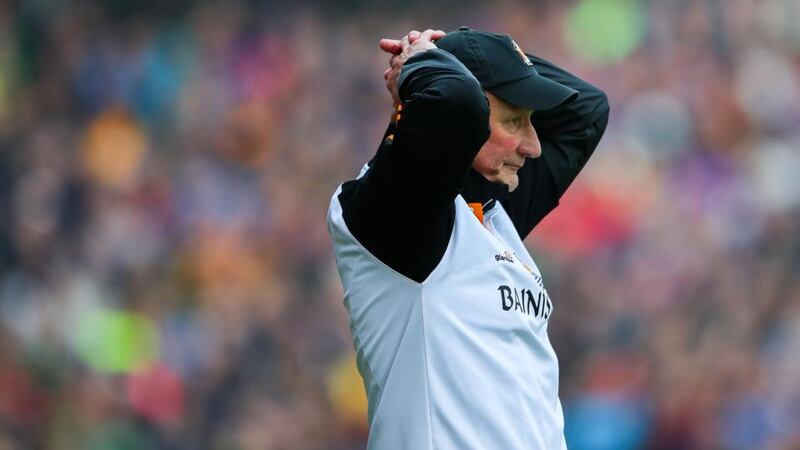 Kilkenny manager Brian Cody looks on late in the game. Photograph: James Crombie/Inpho