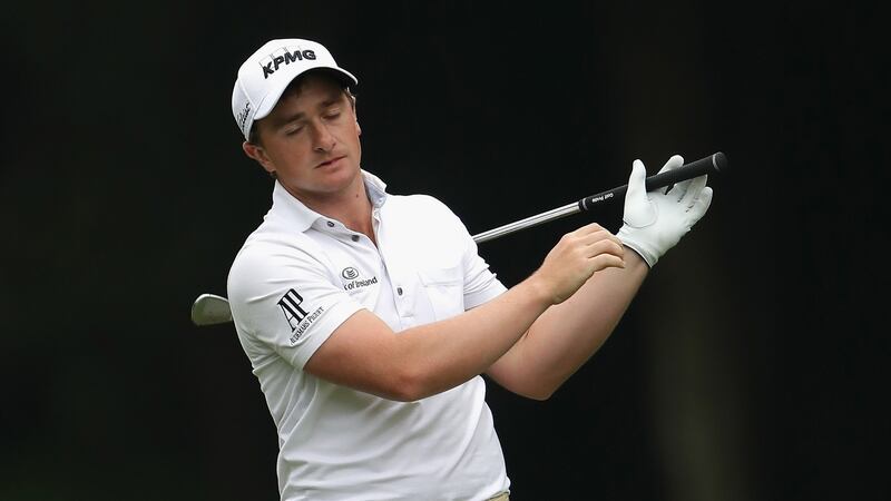 Paul Dunne had a mixed bag of birdies and bogeys on day one of the Italian Open at Gardagolf GC in Brescia. Photo: Richard Heathcote/Getty Images