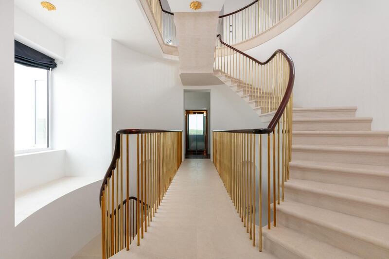 The stairs. 
