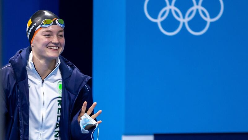 Mona McSharry became  the first Irish swimmer since 1996 to make an Olympic final when she made it to the women’s 100m breaststroke final in Tokyo. Photograph: Morgan Treacy/Inpho