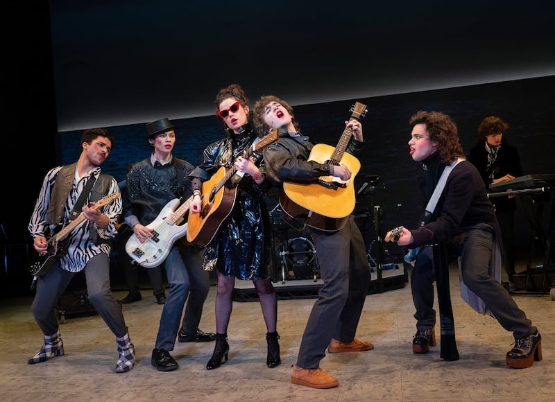 Sing Street: Jakeim Hart, Sam Poon, Zara Devlin, Brenock O’Connor and Gian Perez. Photograph: Sara Krulwich/NYT
