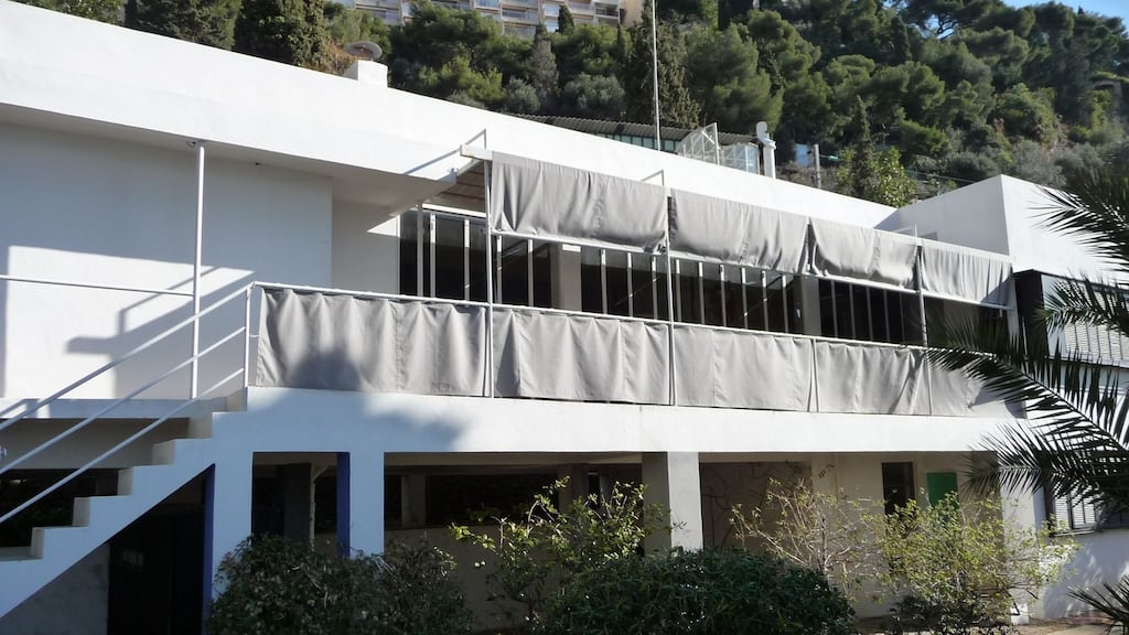 Eileen Gray’s modernist home, E-1027, at Roquebrune-Cap-Martin in the South of France, which features murals by Le Corbusier