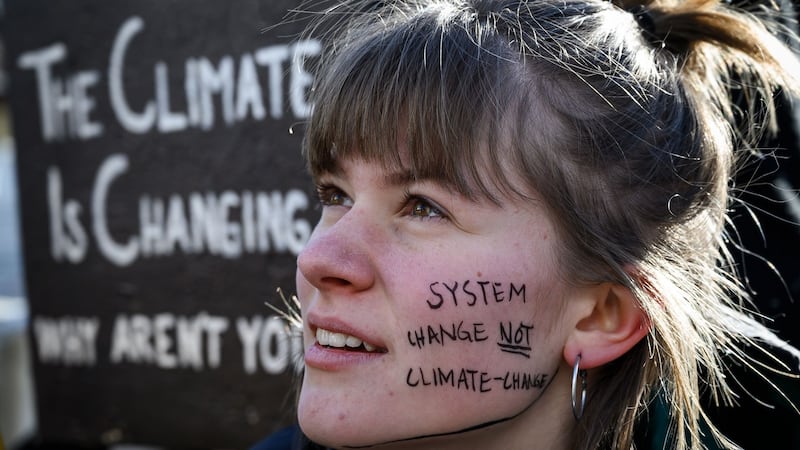 Swedish climate activist Greta Thunberg. She berated world leaders and billionaires in Davos for their greed and hypocrisy while doing nothing to avert a global climate catastrophe. Photograph: Getty Images