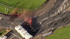 Police clash with crowds in Belfast for second night as vehicle set alight