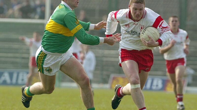 Cormac McAnallen in action against Kerry during the national league  in March 2003. Photograph: Lorraine O’Sullivan/Inpho