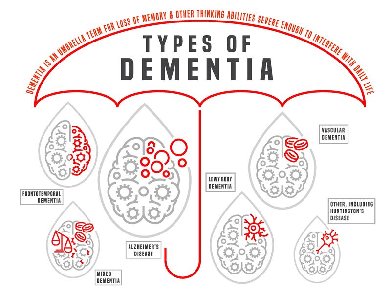 Types of dementia: 'From a pathological perspective, LBD and Parkinson's are opposite sides of the same coin. But the symptoms and the experience that patients can have at an individual level vary hugely'