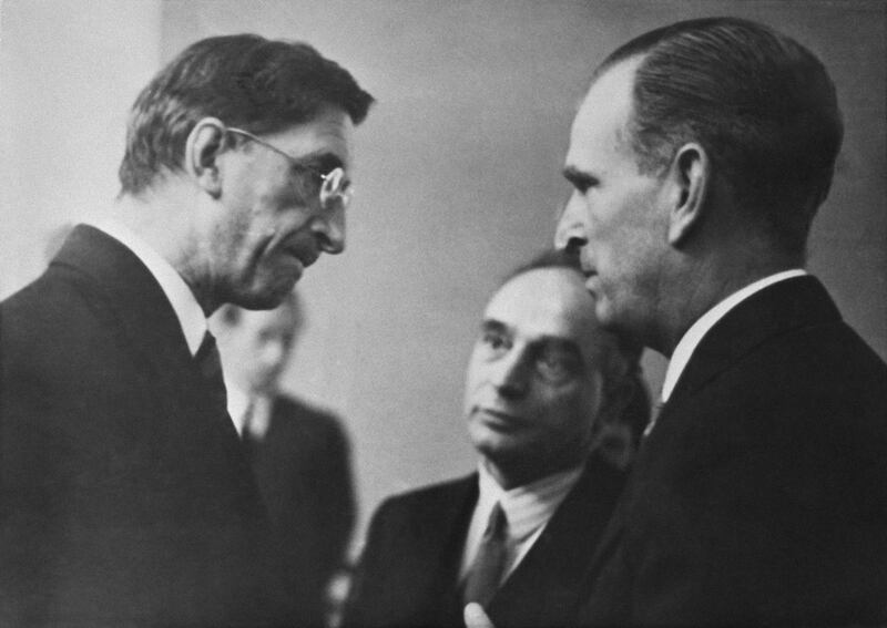 Éamon de Valera in the corridors of the League of Nations during the vote on economic sanctions against Italy in Geneva, Switzerland, in October 1935. Photograph: Gamma-Rapho via Getty Images