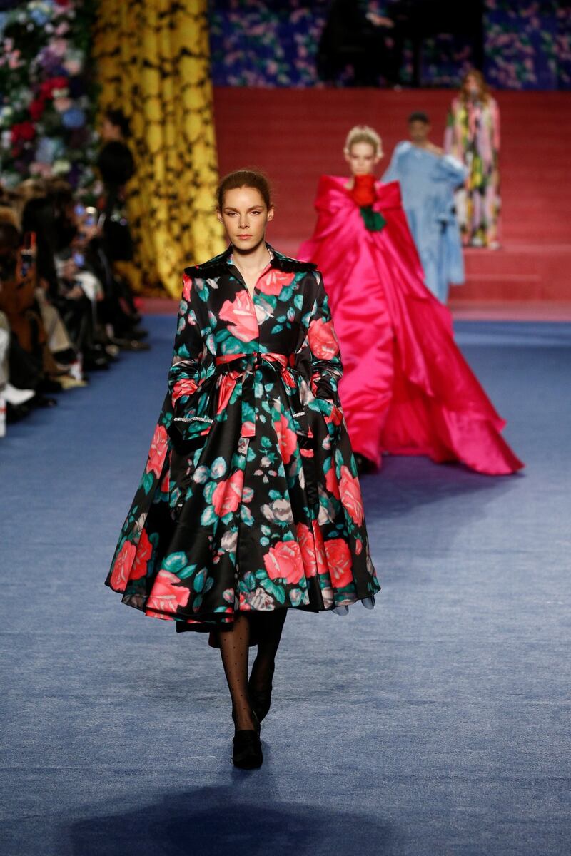 Richard Quinn’s Autumn/Winter 2020 collection. Photograph:  Henry Nicholls/Reuters