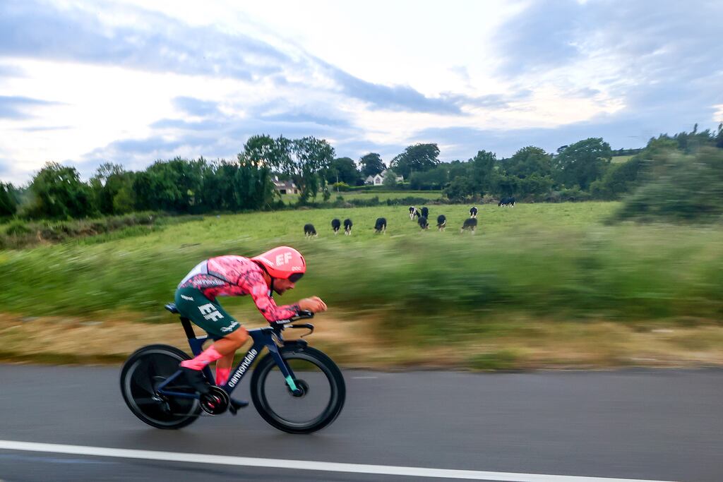 Ben Healy stormed to victory in the time trial at the national championships. Photograph: Bryan Keane/Inpho