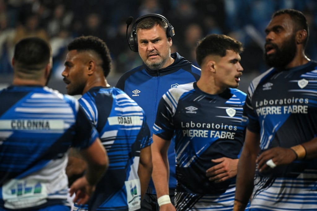 Castres' Irish head coach Jeremy Davidson looks on before the French Top14 rugby union match between Castres Olympique and Toulon at the Pierre-Fabre stadium last season. Photograph: Valentine Chapuis/AFP via Getty