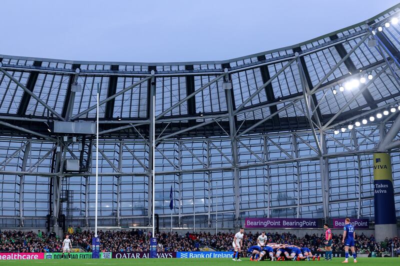 A view of a scrum. Photograph: Ben Brady/Inpho