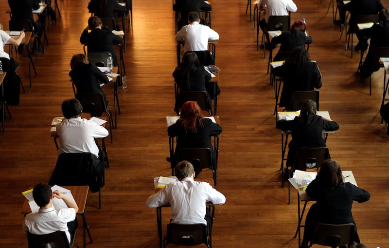 The data in this table includes every institution in which a candidate sat the examination, even if only for one subject. PA Photo. Photograph: David Davies/PA Wire