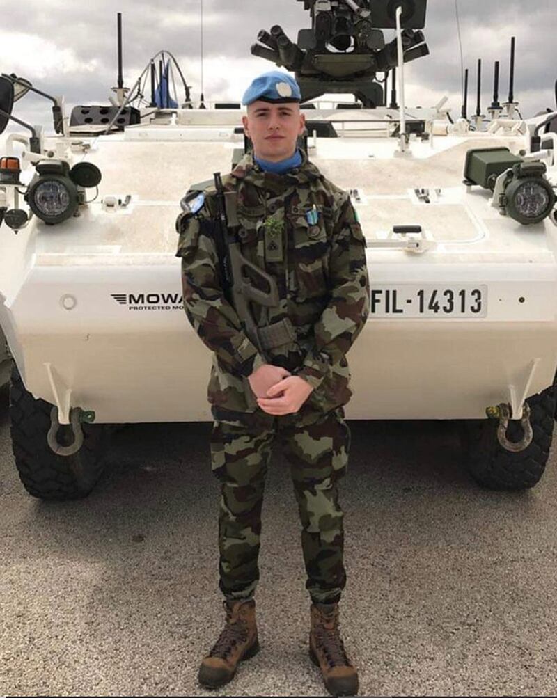 Private Seán Rooney. Photograph: Defence Forces/PA