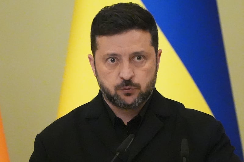 Volodymyr Zelenskiy said a care home and other residential buildings were damaged. Photograph: PA