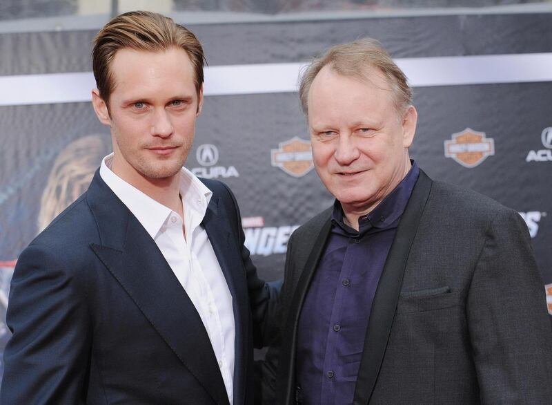 Alexander Skarsgard and father Stellan Skarsgard at the premiere of The Avengers in 2012. Photograph: Jon Kopaloff/FilmMagic