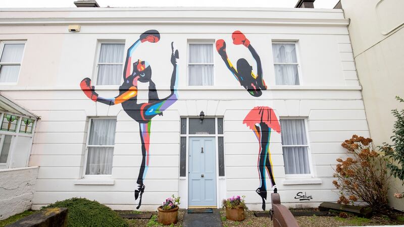 Solas’s mural on Cathy McGovern’s house in Sandycove, south Dublin, which was recently removed following an order from  Dún Laoghaire-Rathdown County Council. Photograph: Tom Honan