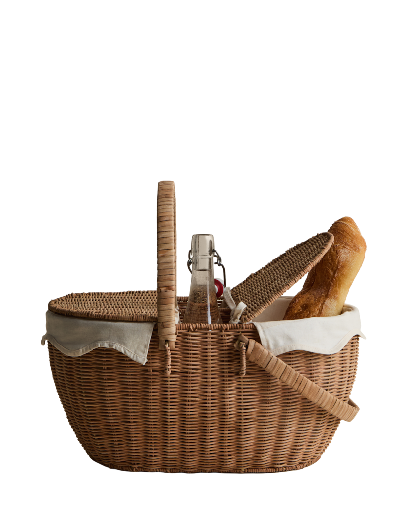 Wicker picnic hamper with wine holder, €54, marksandspencer.com