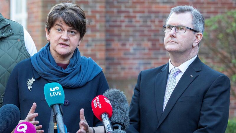 Northern Ireland: should  Jeffrey Donaldson take over  from Arlene Foster, he is likely to move the DUP away from the hardline stance that made it a laughing stock. Photograph: Paul Faith/AFP via Getty