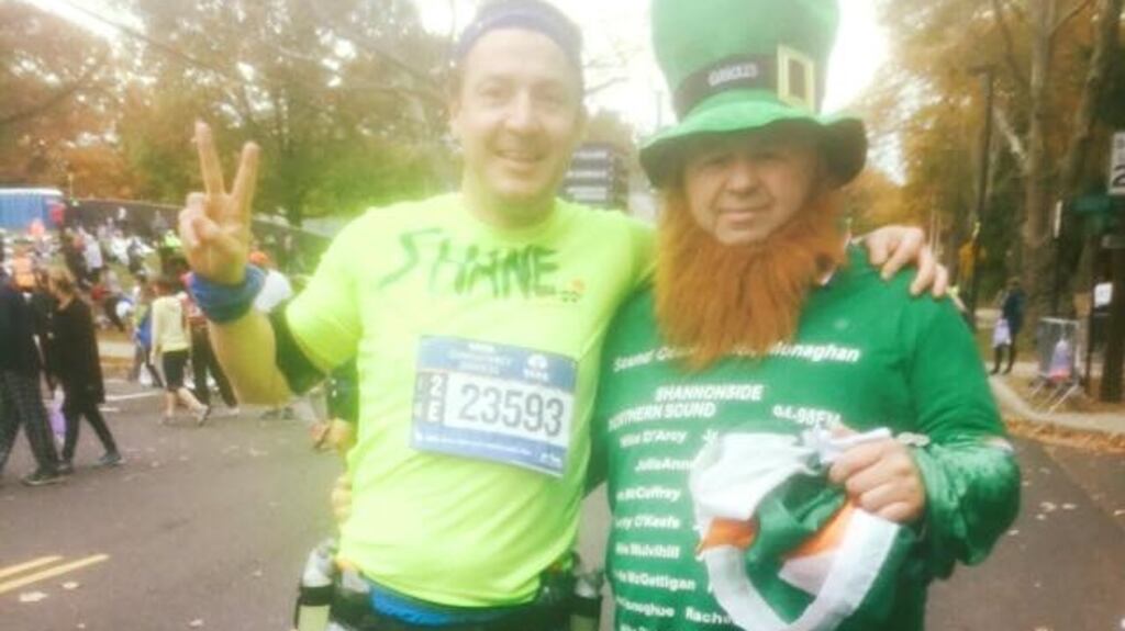 Shane and one of his new New York marathon friends.