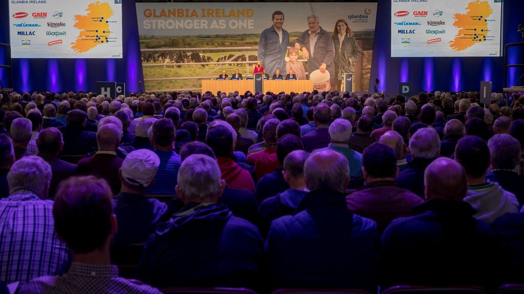 The Glanbia Co-Op Special General Meeting in May when the deal was approved by shareholders. (Photograph: Dylan Vaughan)