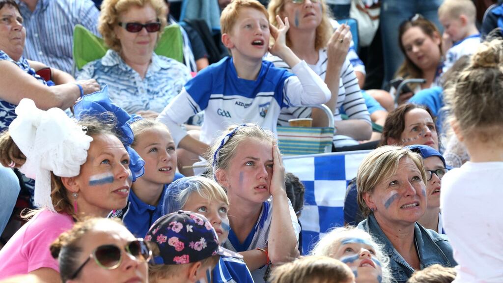 The Apple Market in Waterford city, where fans gathered to watch the match on a big screen. Photograph: Patrick Browne
